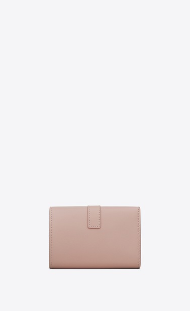 SAINT LAURENT YSL line Woman ysl key ring in powder pink leather b_V4
